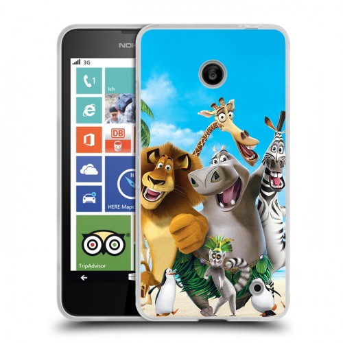 Дизайнерский пластиковый чехол для Nokia Lumia 630/635 Мадагаскар