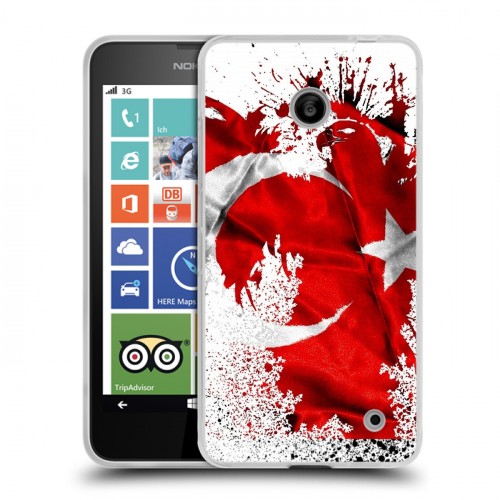 Дизайнерский пластиковый чехол для Nokia Lumia 630/635 флаг турции