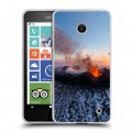 Дизайнерский пластиковый чехол для Nokia Lumia 630/635 вулкан