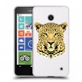 Дизайнерский пластиковый чехол для Nokia Lumia 630/635 Прозрачные леопарды