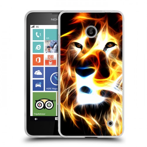 Дизайнерский пластиковый чехол для Nokia Lumia 630/635 Пламенные животные