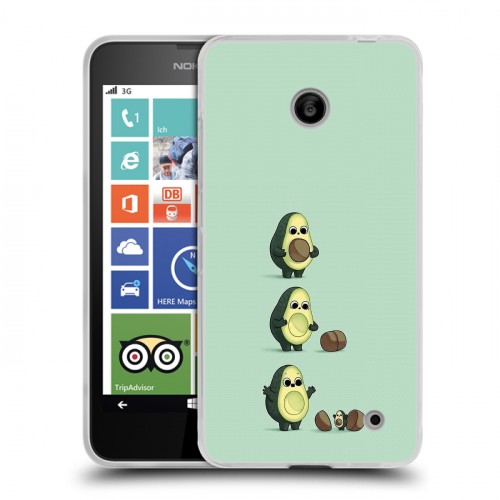 Дизайнерский пластиковый чехол для Nokia Lumia 630/635 Авокадо мама