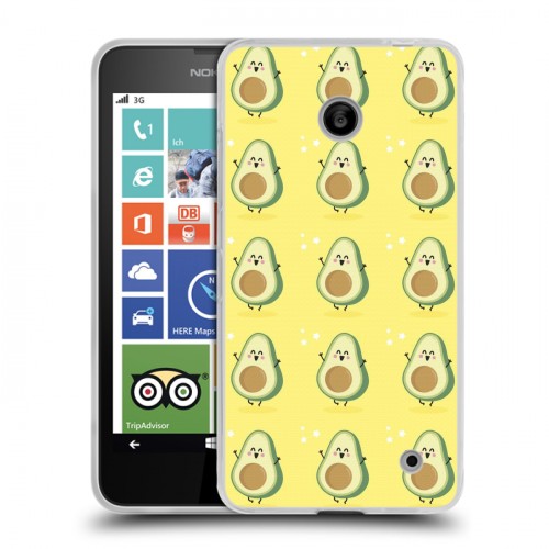 Дизайнерский пластиковый чехол для Nokia Lumia 630/635 Веселое авокадо
