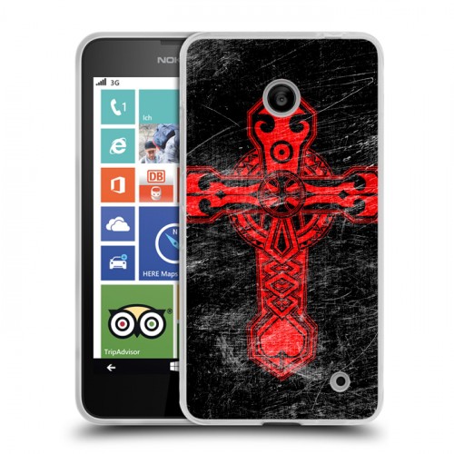 Дизайнерский пластиковый чехол для Nokia Lumia 630/635 Мир крестов