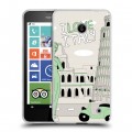Дизайнерский пластиковый чехол для Nokia Lumia 630/635 Столичные зарисовки