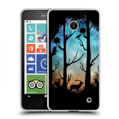Дизайнерский пластиковый чехол для Nokia Lumia 630/635 Фантастические силуэты