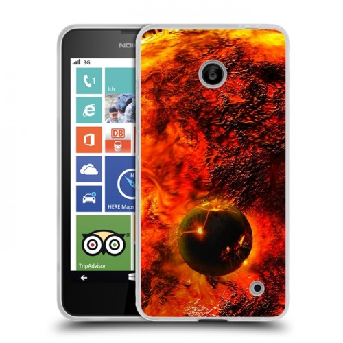 Дизайнерский пластиковый чехол для Nokia Lumia 630/635 Солнце