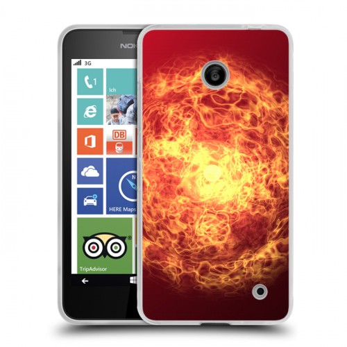 Дизайнерский пластиковый чехол для Nokia Lumia 630/635 Солнце