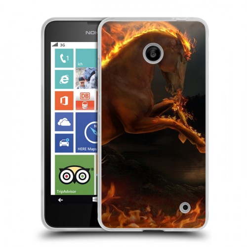 Дизайнерский пластиковый чехол для Nokia Lumia 630/635 Лошади