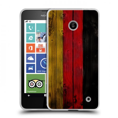 Дизайнерский пластиковый чехол для Nokia Lumia 630/635 Флаг Германии