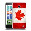 Дизайнерский пластиковый чехол для Nokia Lumia 630/635 Флаг Канады