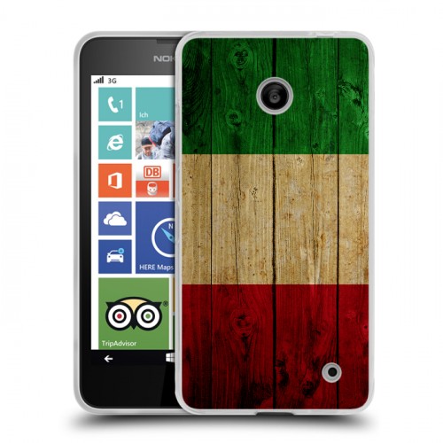 Дизайнерский пластиковый чехол для Nokia Lumia 630/635 Флаг Италии
