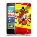 Дизайнерский пластиковый чехол для Nokia Lumia 630/635 Флаг Испании