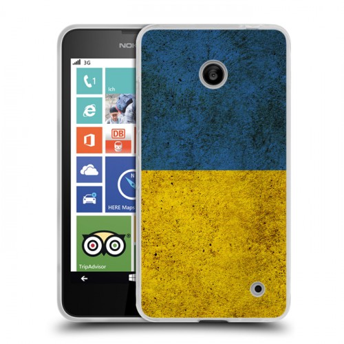 Дизайнерский пластиковый чехол для Nokia Lumia 630/635 Флаг Украины