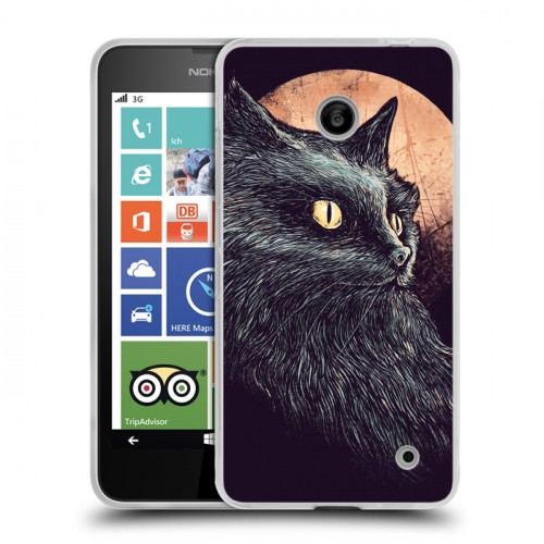 Дизайнерский пластиковый чехол для Nokia Lumia 630/635 Мистические кошки