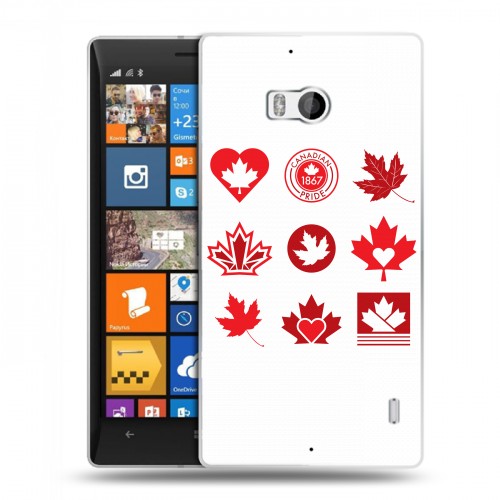 Дизайнерский пластиковый чехол для Nokia Lumia 930 Флаг Канады