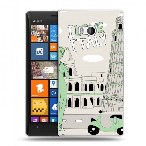 Дизайнерский пластиковый чехол для Nokia Lumia 930 Столичные зарисовки