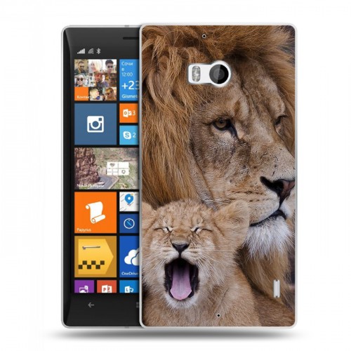 Дизайнерский пластиковый чехол для Nokia Lumia 930 Львы