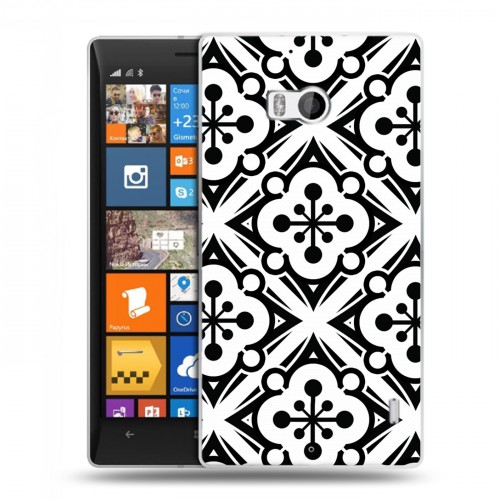 Дизайнерский пластиковый чехол для Nokia Lumia 930 Черно-белые фантазии