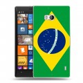 Дизайнерский пластиковый чехол для Nokia Lumia 930 Флаг Бразилии