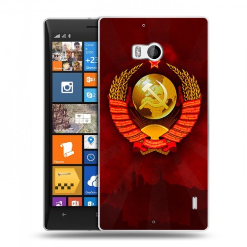 Дизайнерский пластиковый чехол для Nokia Lumia 930 Флаг СССР