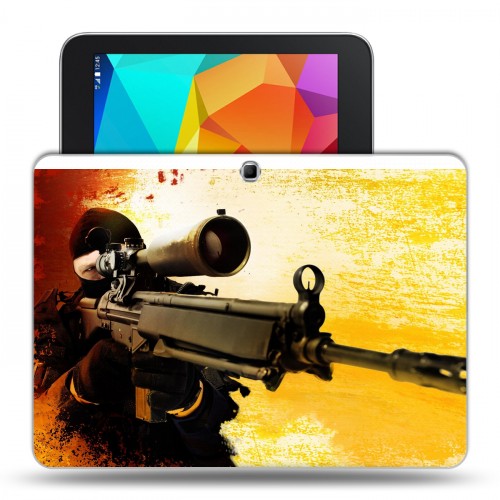 Дизайнерский силиконовый чехол для Samsung Galaxy Tab 4 10.1 Counter-strike