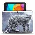 Дизайнерский силиконовый чехол для Samsung Galaxy Tab 4 10.1 Леопард