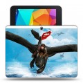 Дизайнерский силиконовый чехол для Samsung Galaxy Tab 4 10.1 Как приручить дракона