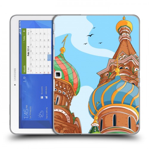 Дизайнерский силиконовый чехол для Samsung Galaxy Tab 4 10.1 Столичные зарисовки