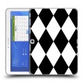 Дизайнерский силиконовый чехол для Samsung Galaxy Tab 4 10.1 Черно-белые фантазии