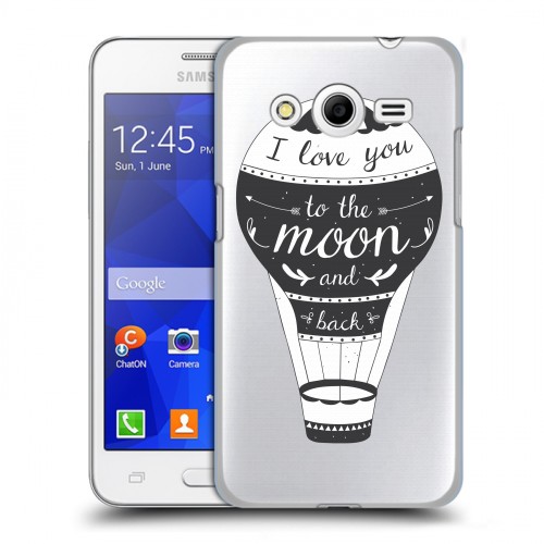Полупрозрачный дизайнерский пластиковый чехол для Samsung Galaxy Core 2 Креативные слова