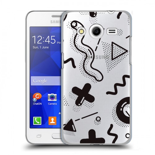 Полупрозрачный дизайнерский пластиковый чехол для Samsung Galaxy Core 2 Абстракции 1