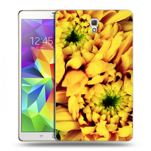 Дизайнерский силиконовый чехол для Samsung Galaxy Tab S 8.4 Монохромные цветы