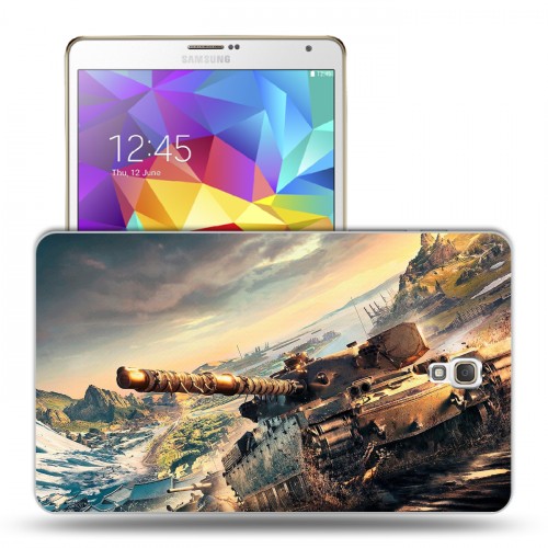 Дизайнерский силиконовый чехол для Samsung Galaxy Tab S 8.4 Танки