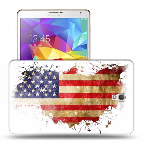 Дизайнерский силиконовый чехол для Samsung Galaxy Tab S 8.4 флаг сша