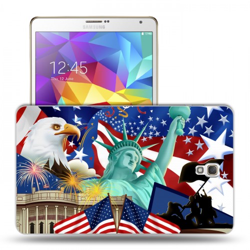 Дизайнерский силиконовый чехол для Samsung Galaxy Tab S 8.4 флаг сша