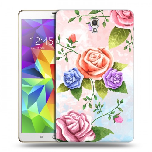 Дизайнерский силиконовый чехол для Samsung Galaxy Tab S 8.4 Романтик цветы