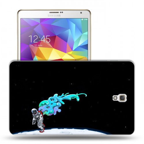 Дизайнерский силиконовый чехол для Samsung Galaxy Tab S 8.4 Космонавт