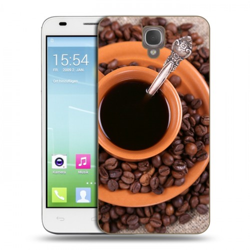 Дизайнерский пластиковый чехол для Alcatel One Touch Idol 2 S Кофе напиток