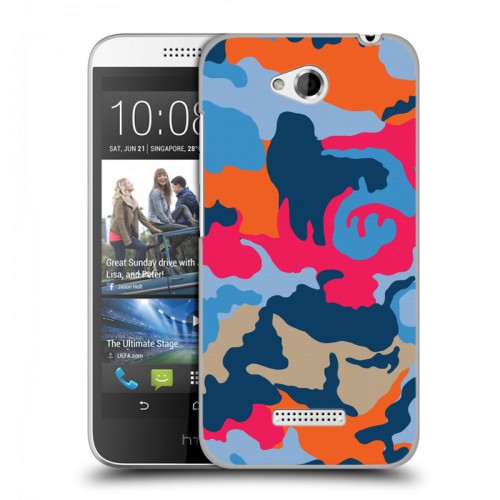 Дизайнерский пластиковый чехол для HTC Desire 616 Кислотный камуфляж