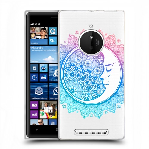 Полупрозрачный дизайнерский пластиковый чехол для Nokia Lumia 830 Тату тренды