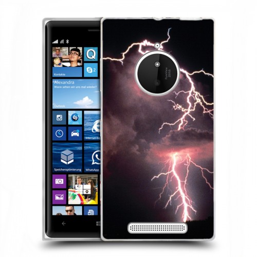 Дизайнерский пластиковый чехол для Nokia Lumia 830 молния