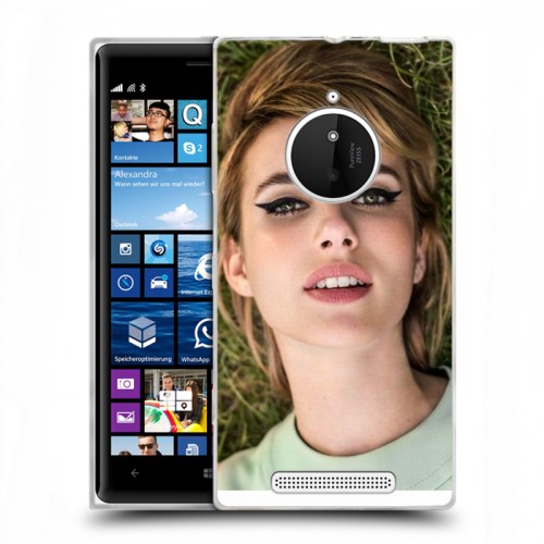 Дизайнерский пластиковый чехол для Nokia Lumia 830 Эмма Робертс