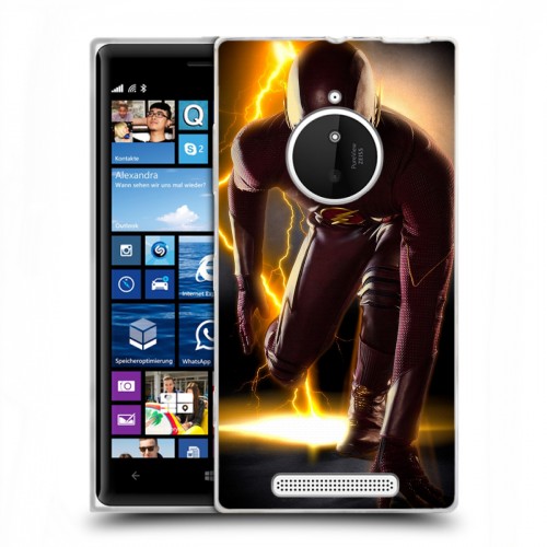 Дизайнерский пластиковый чехол для Nokia Lumia 830 флэш