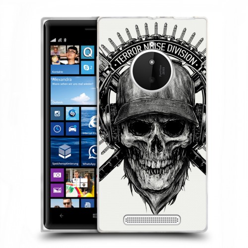 Дизайнерский пластиковый чехол для Nokia Lumia 830 Арт черепа