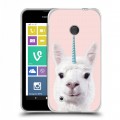 Дизайнерский пластиковый чехол для Nokia Lumia 530 Мятные звери