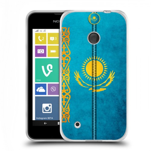 Дизайнерский пластиковый чехол для Nokia Lumia 530 Флаг Казахстана