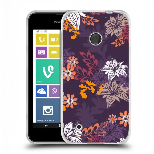 Дизайнерский пластиковый чехол для Nokia Lumia 530 Цветочные паттерны