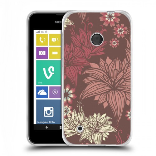 Дизайнерский пластиковый чехол для Nokia Lumia 530 Цветочные паттерны