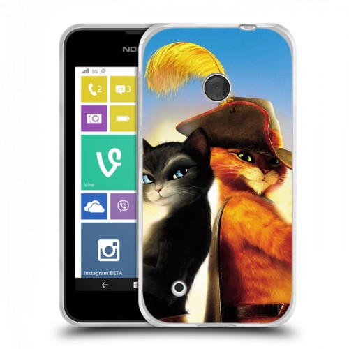 Дизайнерский пластиковый чехол для Nokia Lumia 530 Кот в сапогах